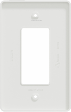 X Series Mid Plus 1-Gang Wall Plate Matte White 84 mm Width