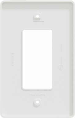 X Series Mid Plus 1-Gang Wall Plate Matte White 84 mm Width