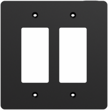 X Series 2 Gang Wall Plate Matte Black, 130 mm Width, Plastic Material