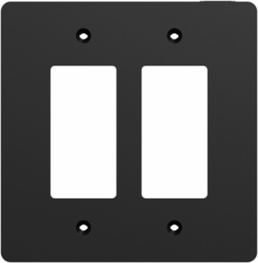 X Series 2 Gang Wall Plate Matte Black, 130 mm Width, Plastic Material