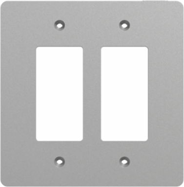 X Series 2 Gang Mid Size Wall Plate, Matte Gray, 70mm x 120mm