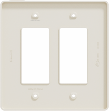 X Series 2 Gang Wall Plate, Matte Light Almond, Size M