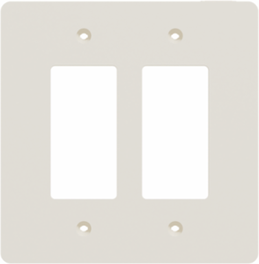 X Series 2 Gang Wall Plate, Matte Light Almond, Size M