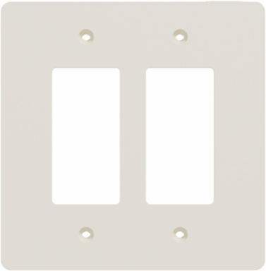 X Series 2 Gang Wall Plate, Matte Light Almond, Size M