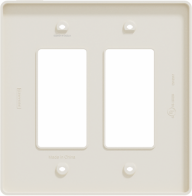 X Series 2 Gang Wall Plate, Matte Light Almond, Size M