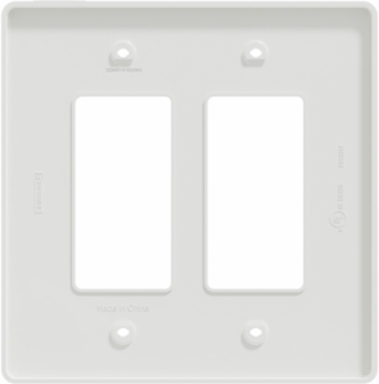 X Series 2 Gang Mid Plus Wall Plate White 130 mm x 132 mm