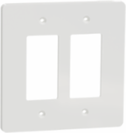 X Series 2 Gang Mid Plus Wall Plate White 130 mm x 132 mm
