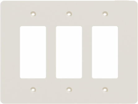X Series 3 Gang Mid Size Wall Plate Light Almond 70 mm x 132 mm