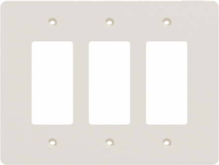 X Series 3 Gang Mid Size Wall Plate Light Almond 70 mm x 132 mm