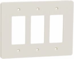 X Series 3 Gang Mid Size Wall Plate Light Almond 70 mm x 132 mm