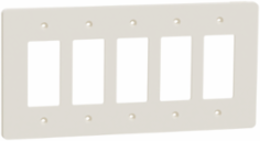 X Series 5 Gang Mid Size Plus Wall Plate Light Almond 268mm x 132mm
