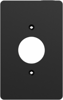 X Series 1 Gang Mid Plus Outlet Wall Plate Black 70mm x 120mm