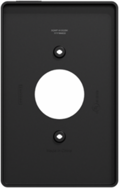 X Series 1 Gang Mid Plus Outlet Wall Plate Black 70mm x 120mm