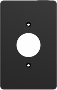 X Series 1 Gang Mid Plus Outlet Wall Plate Black 70mm x 120mm