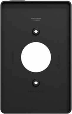 X Series 1 Gang Mid Plus Outlet Wall Plate Black 70mm x 120mm