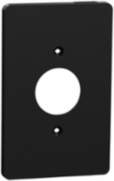 X Series 1 Gang Mid Plus Outlet Wall Plate Black 70mm x 120mm