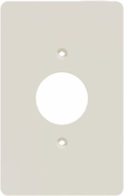 X Series 1 Gang Mid Plus Outlet Wall Plate 70mm x 132mm Light Almond