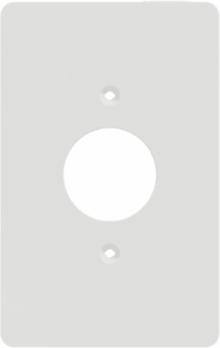 X Series Mid Size Plus Single Outlet Wall Plate, 84 mm x 132 mm, Matte White