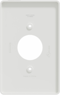 X Series Mid Size Plus Single Outlet Wall Plate, 84 mm x 132 mm, Matte White
