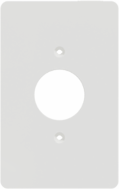 X Series Mid Size Plus Single Outlet Wall Plate, 84 mm x 132 mm, Matte White