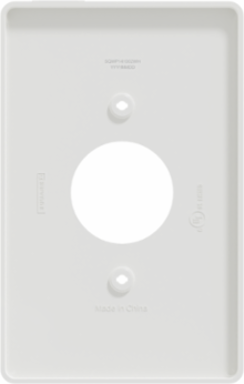 X Series Mid Size Plus Single Outlet Wall Plate, 84 mm x 132 mm, Matte White