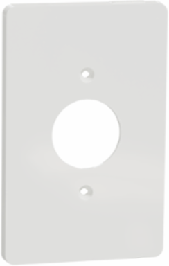 X Series Mid Size Plus Single Outlet Wall Plate, 84 mm x 132 mm, Matte White