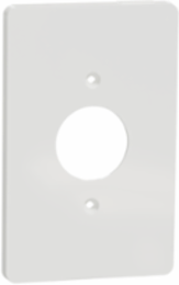 X Series Mid Size Plus Single Outlet Wall Plate, 84 mm x 132 mm, Matte White