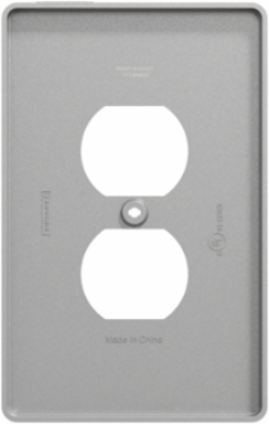 X Series 1 Gang Mid Size Plus Duplex Outlet Wall Plate 70 mm x 120 mm Matte Gray