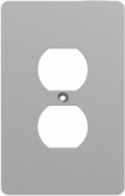 X Series 1 Gang Mid Size Plus Duplex Outlet Wall Plate 70 mm x 120 mm Matte Gray