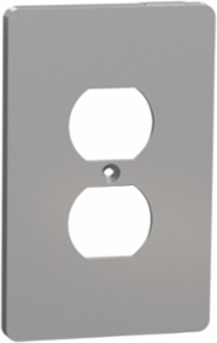 X Series 1 Gang Mid Size Plus Duplex Outlet Wall Plate 70 mm x 120 mm Matte Gray