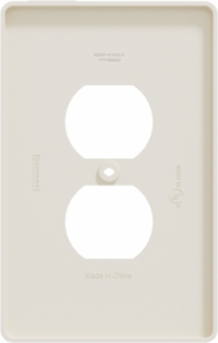 X Series Mid Size Plus Duplex Outlet Wall Plate, Light Almond, 84 mm Width