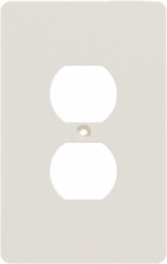 X Series Mid Size Plus Duplex Outlet Wall Plate, Light Almond, 84 mm Width