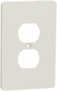 X Series Mid Size Plus Duplex Outlet Wall Plate, Light Almond, 84 mm Width
