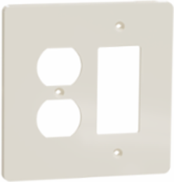 X Series 2 Gang Mid Plus Wall Plate - Light Almond, 130 mm Width, Matt Finish