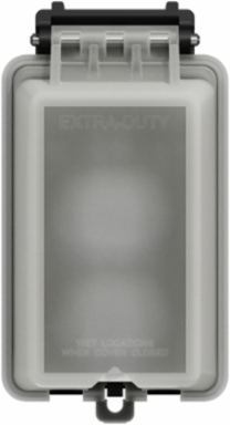 X Series 1 Gang Weatherproof Cover, Transparent, Matte Finish
