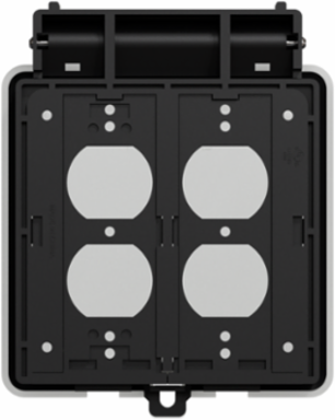 X Series Weatherproof Clear Cover, 2 Gangs, Vertical, Matt Finish