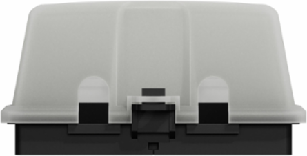 X Series Weatherproof Clear Cover, 2 Gangs, Vertical, Matt Finish