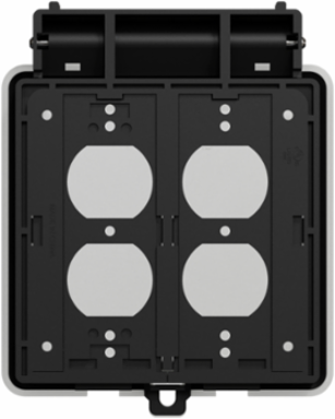 X Series Weatherproof Clear Cover, 2 Gangs, Vertical, Matt Finish