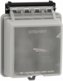 X Series Weatherproof Clear Cover, 2 Gangs, Vertical, Matt Finish