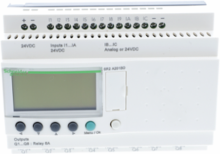 Zelio Logic Compact Smart Relay, 20 I/O, 24V DC, 8 Outputs