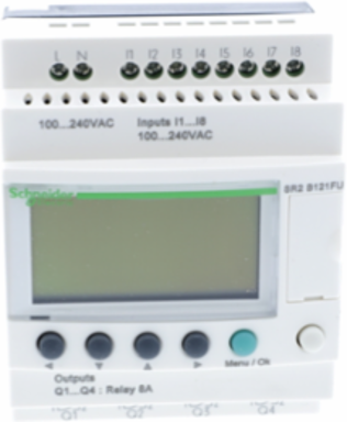 Zelio Logic Compact Smart Relay, 12 IO, 100-240V AC, LCD Display