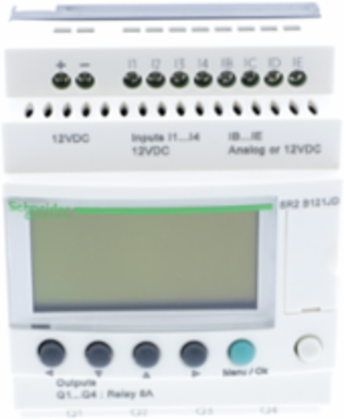 Zelio Logic Compact Smart Relay, 12 I/O, 12V DC, 4 Relay Outputs, IP20/IP40