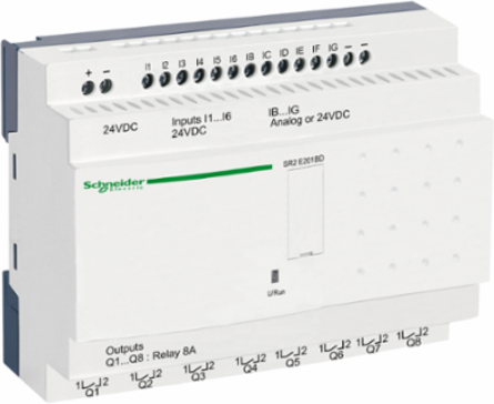 Zelio Logic Compact Smart Relay, 20 I/O, 24V DC, IP20/IP40, 0.35 kg