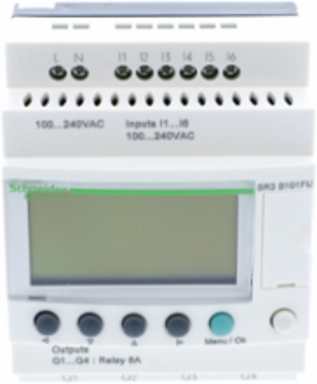 Modular Smart Relay, 10 I/O, 100-240V AC, Clock with Display