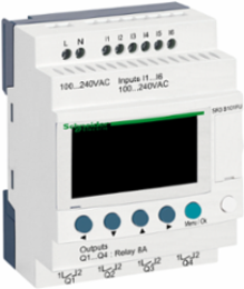 Modular Smart Relay, 10 I/O, 100-240V AC, Clock with Display