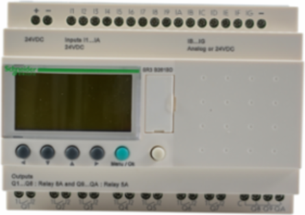 Zelio Logic Smart Relay, 26 I/O, 24V DC, 10 Relay Outputs, Clock, Display