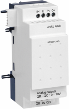 Zelio Logic Analogue IO Extension Module, 2 Inputs/Outputs, 24V DC