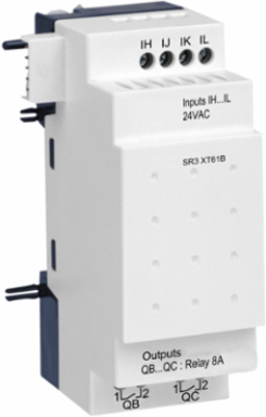 Zelio Logic Discrete I/O Extension Module, 4 Inputs, 2 Relay Outputs, 24V AC