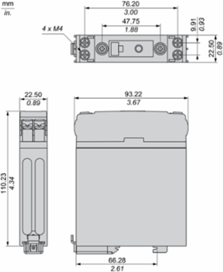 Harmony 20A Solid State Relay, 4...32V DC Input, 48...600V AC Output