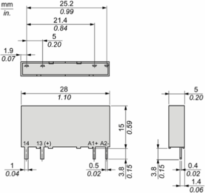Harmony Solid State Relay 0.1A 16-30V DC Input 1-48V DC Output 6mm Width